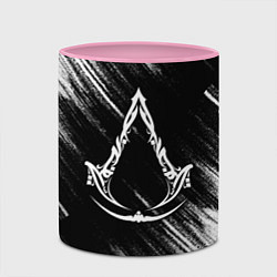 Кружка 3D Assassins creed Mirage - потертости, цвет: 3D-белый + розовый — фото 2