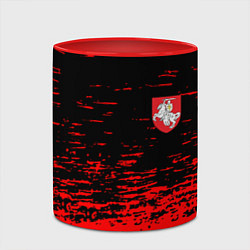 Кружка 3D Герб Белоруссии краски красные, цвет: 3D-белый + красный — фото 2