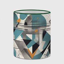 Кружка 3D Три человека авангард, цвет: 3D-зеленый кант — фото 2