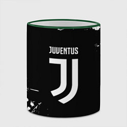 Кружка 3D Juventus краски белые, цвет: 3D-зеленый кант — фото 2