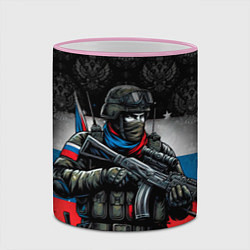 Кружка 3D Русский солдат, цвет: 3D-розовый кант — фото 2