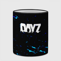 Кружка 3D Dayz текстура краски голубые, цвет: 3D-черный кант — фото 2