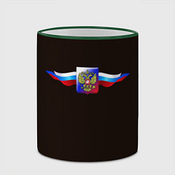 Кружка 3D Герб России с ленточками, цвет: 3D-зеленый кант — фото 2