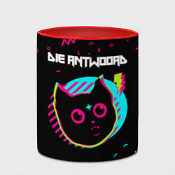 Кружка 3D Die Antwoord - rock star cat, цвет: 3D-белый + красный — фото 2