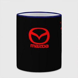 Кружка 3D Mazda краски красные штрихи, цвет: 3D-синий кант — фото 2