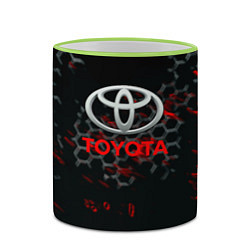 Кружка 3D Toyota краски броня, цвет: 3D-светло-зеленый кант — фото 2