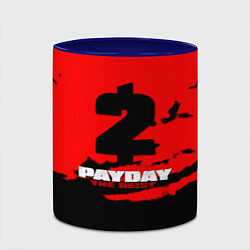 Кружка 3D Payday 2 краски, цвет: 3D-белый + синий — фото 2