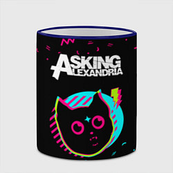 Кружка 3D Asking Alexandria - rock star cat, цвет: 3D-синий кант — фото 2