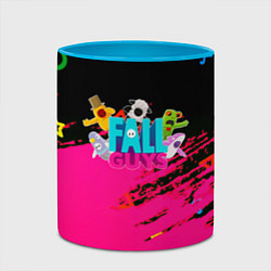 Кружка 3D Fall Guys kids color, цвет: 3D-белый + небесно-голубой — фото 2