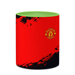 Кружка 3D Manchester United colors sport, цвет: 3D-белый + светло-зеленый — фото 2