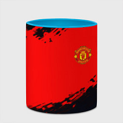 Кружка 3D Manchester United colors sport, цвет: 3D-белый + небесно-голубой — фото 2