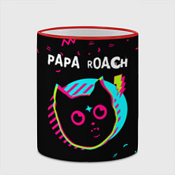 Кружка 3D Papa Roach - rock star cat, цвет: 3D-красный кант — фото 2