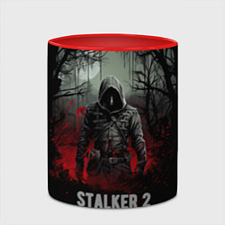 Кружка 3D Stalker 2 dark mode, цвет: 3D-белый + красный — фото 2