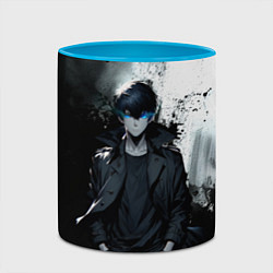 Кружка 3D Сон герой - Поднятие уровня в одиночку, цвет: 3D-белый + небесно-голубой — фото 2