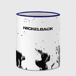Кружка 3D Nickelback серый дым рок, цвет: 3D-синий кант — фото 2