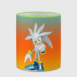 Кружка 3D Сильвер Соник, цвет: 3D-светло-зеленый кант — фото 2