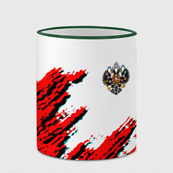 Кружка 3D Россия герб империя, цвет: 3D-зеленый кант — фото 2