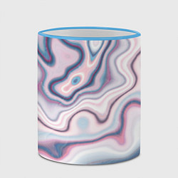 Кружка 3D Мраморные разводы, цвет: 3D-небесно-голубой кант — фото 2