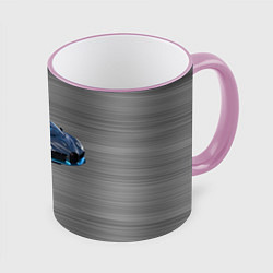 Кружка 3D Bugatti Divo - Бугатти, цвет: 3D-розовый кант