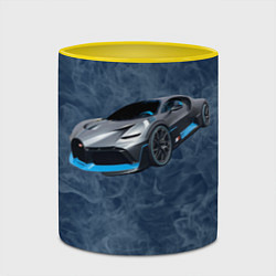 Кружка 3D Bugatti Divo - Бугатти дива, цвет: 3D-белый + желтый — фото 2