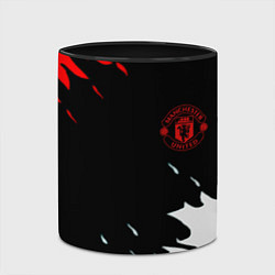 Кружка 3D Manchester United flame fc, цвет: 3D-белый + черный — фото 2