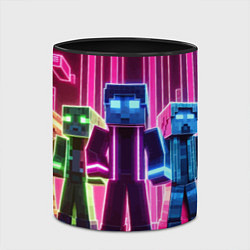 Кружка 3D Minecraft characters - neon glow, цвет: 3D-белый + черный — фото 2