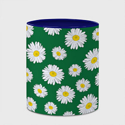 Кружка 3D Ромашки поле из цветов, цвет: 3D-белый + синий — фото 2