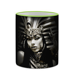 Кружка 3D Клеопатра египетская царица, цвет: 3D-светло-зеленый кант — фото 2