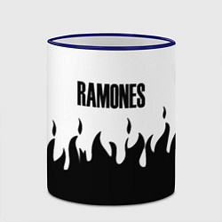 Кружка 3D Ramones fire black rock, цвет: 3D-синий кант — фото 2