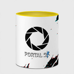 Кружка 3D Portal 2 краски валв, цвет: 3D-белый + желтый — фото 2