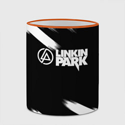 Кружка 3D Linkin park рок бенд краски, цвет: 3D-оранжевый кант — фото 2