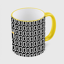 Кружка 3D Juventus pattern fc, цвет: 3D-желтый кант