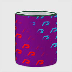 Кружка 3D НФС лого градиент текстура, цвет: 3D-зеленый кант — фото 2