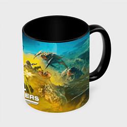 Кружка 3D Helldivers 2: Confrontation, цвет: 3D-белый + черный