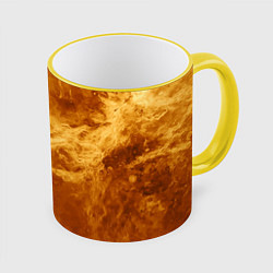 Кружка 3D Лава Венеры - star dust, цвет: 3D-желтый кант