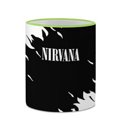 Кружка 3D Nirvana текстура огонь, цвет: 3D-светло-зеленый кант — фото 2