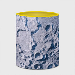 Кружка 3D Кратеры на Луне - star dust, цвет: 3D-белый + желтый — фото 2