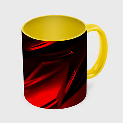 Кружка 3D Geometry stripes line, цвет: 3D-белый + желтый