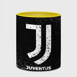 Кружка 3D Juventus с потертостями на темном фоне, цвет: 3D-белый + желтый — фото 2