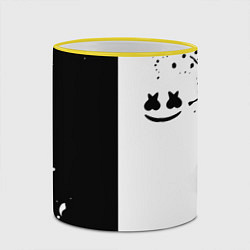 Кружка 3D Marshmello краски музыка, цвет: 3D-желтый кант — фото 2