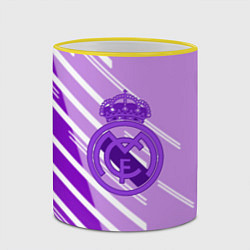 Кружка 3D Real Madrid текстура фк, цвет: 3D-желтый кант — фото 2
