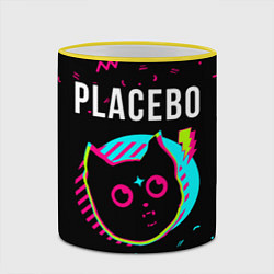 Кружка 3D Placebo - rock star cat, цвет: 3D-желтый кант — фото 2