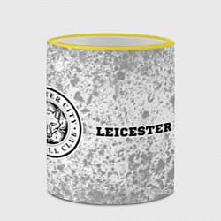 Кружка 3D Leicester City sport на светлом фоне по-горизонтал, цвет: 3D-желтый кант — фото 2