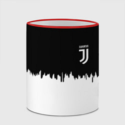 Кружка 3D Juventus белый огонь текстура, цвет: 3D-красный кант — фото 2