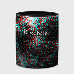 Кружка 3D Bloodborn souls глитч краски, цвет: 3D-белый + черный — фото 2