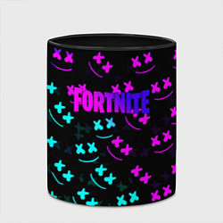 Кружка 3D Fortnite x Marshmello neon pattern, цвет: 3D-белый + черный — фото 2