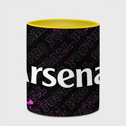 Кружка 3D Arsenal pro football по-горизонтали, цвет: 3D-белый + желтый — фото 2