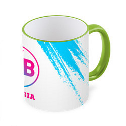 Кружка 3D Borussia neon gradient style, цвет: 3D-светло-зеленый кант