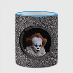 Кружка 3D Оно в люке, цвет: 3D-небесно-голубой кант — фото 2