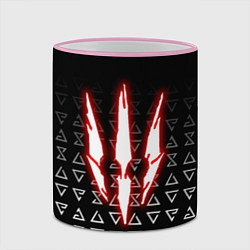 Кружка 3D The witcher - red logo, цвет: 3D-розовый кант — фото 2